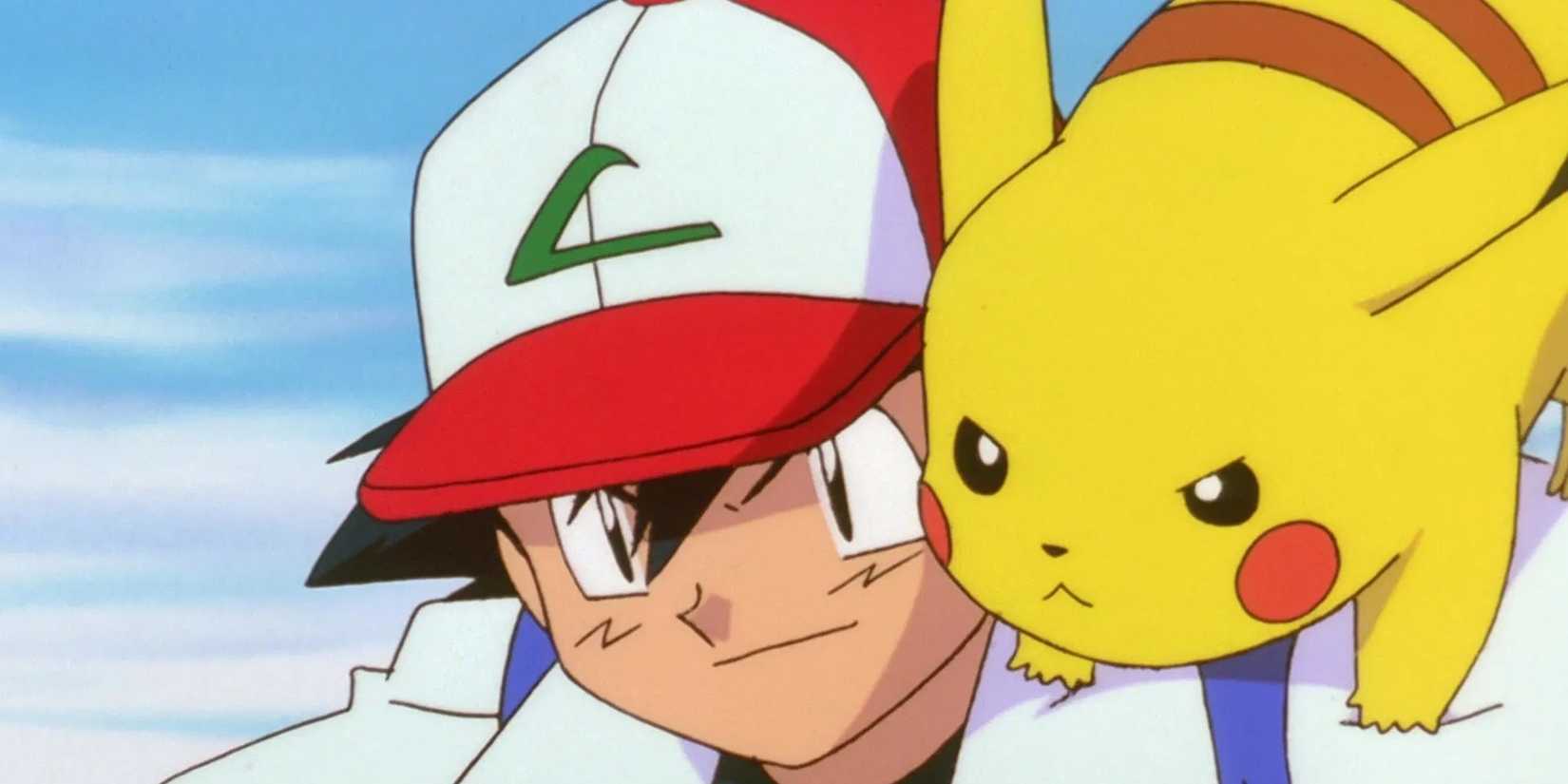 Pokemon The First Movie  - Ash with Pikachu on his shoulder