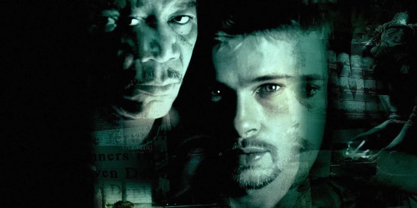 Morgan Freeman on the poster for Se7en.
