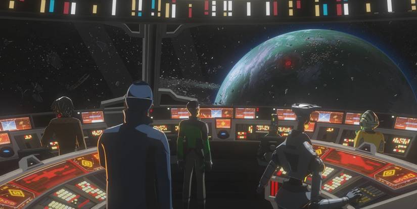 D'Qar as seen from the Colossus station in Star Wars: Resistance