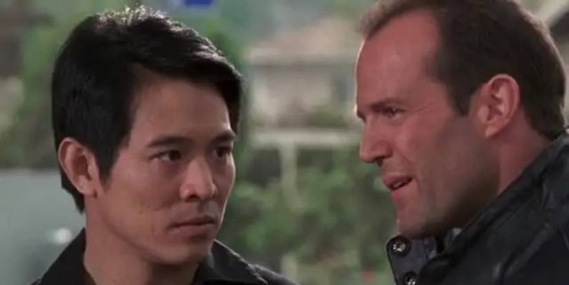 Jet Li and Jason Statham have a conversation in The One.