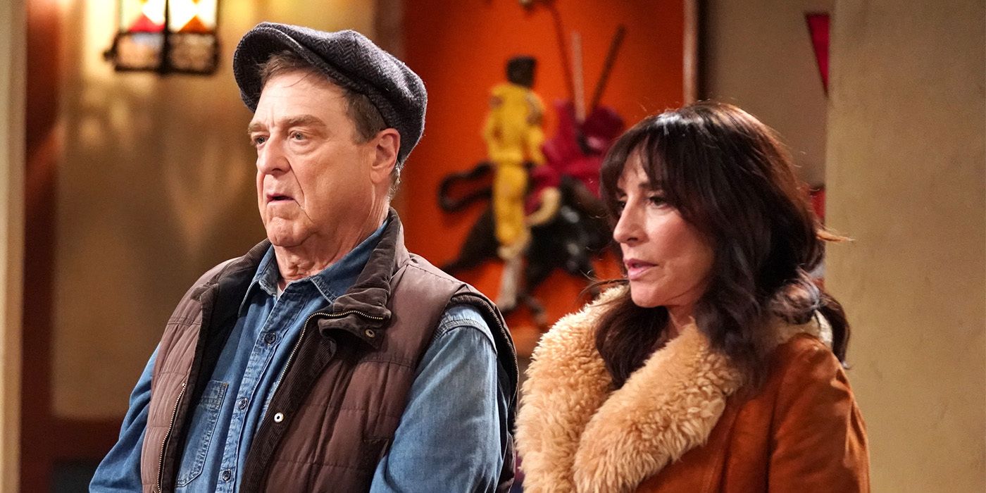 John Goodman and Katey Segal from The Conners presidential episode.
