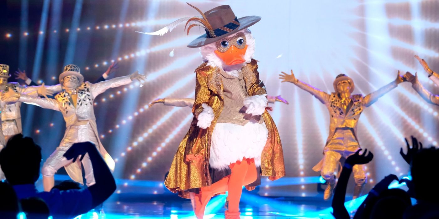 Lucky Duck performs for the last time before his identity is revealed on 'The Masked Singer' Season 13.