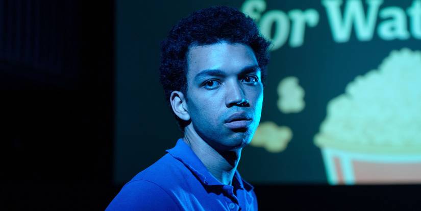 Justice Smith looking intently in I Saw the TV Glow