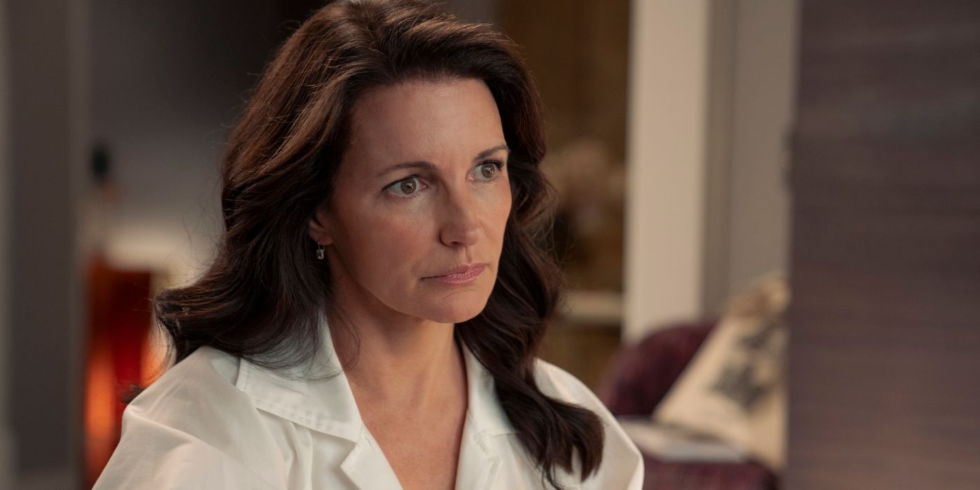 Kristin Davis looking at someone sternly in And Just Like That Season 3