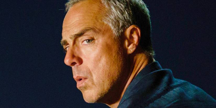 An image of Titus Welliver as Bosch looking over his shoulder