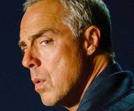 An image of Titus Welliver as Bosch looking over his shoulder