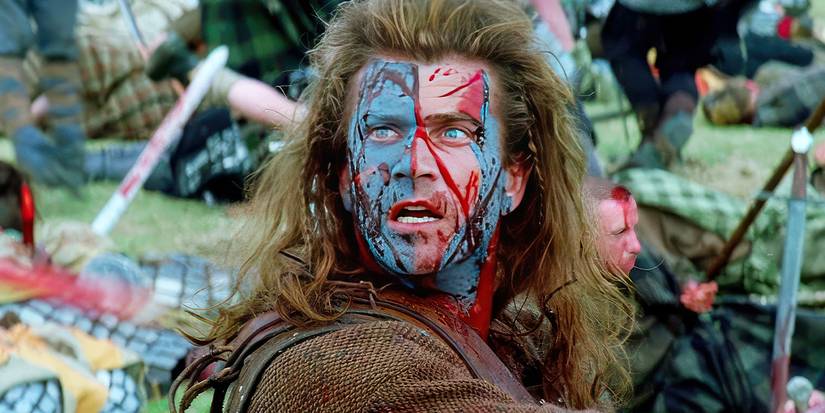 Mel Gibson as William Wallace in Braveheart