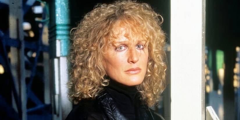 Glenn Close looking at the camera in Fatal Attraction