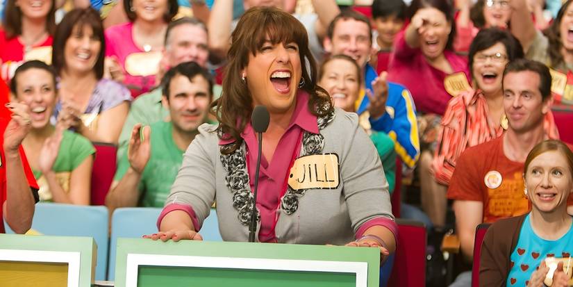 Jill (Adam Sandler) on The Price Is Right's Contestants Row in Jack and Jill.