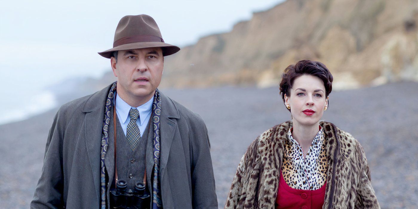 David Walliams and Jessica Raine as Tommy & Tuppence in Patners in Crime (2015)
