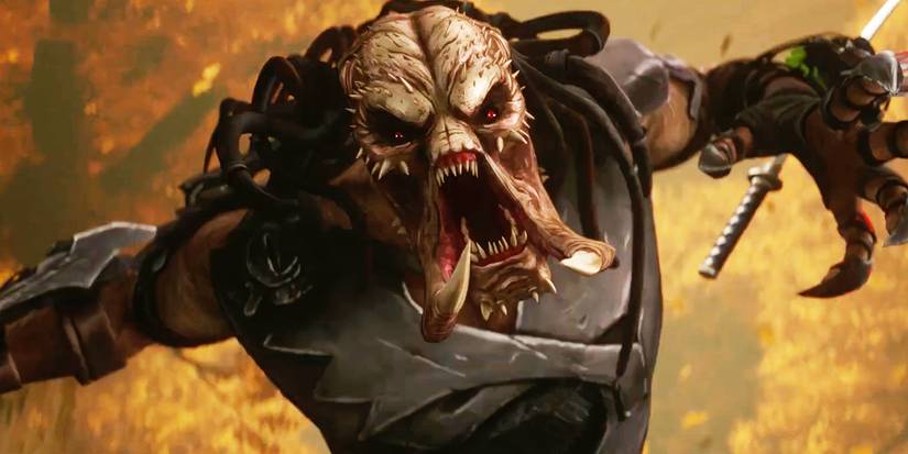 Um predador rugindo para o céu em Predator: Killer of Killers