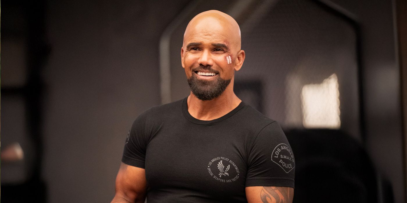 Shemar Moore as Hondo in SWAT smiles at something off-screen.