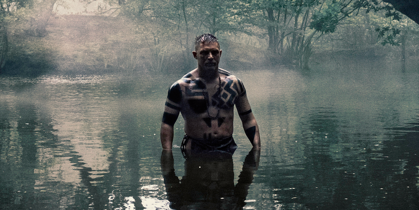 Tom Hardy's Delaney walks naked in a lake in Taboo.