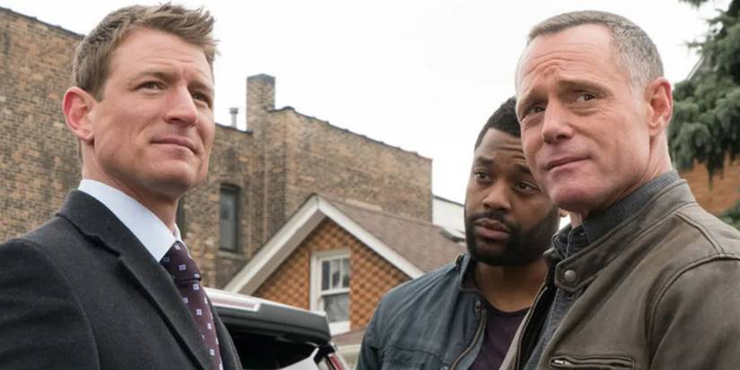 Philip Winchester as Peter Stone, LaRoyce Hawkins as Kevin Atwater and Jason Beghe as Hank Voight in Chicago Justice.