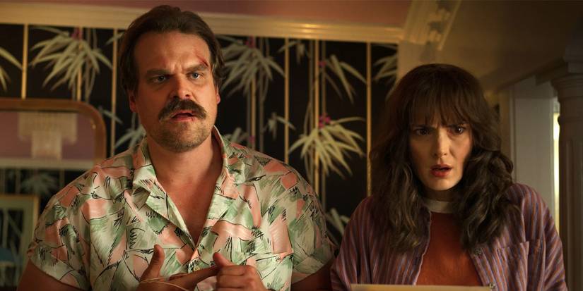 Hopper and Joyce are shocked to see something in Stranger Things