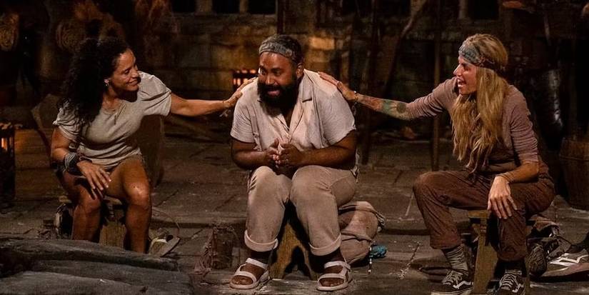 Heidi and Carolyn congratulate Yam Yam after winning 'Survivor 44.'