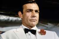 Goldfinger's James Bond (Sean Connery) in a tux