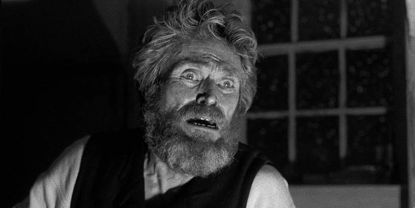 Willem Dafoe looking like he's about to cry in The Lighthouse - 2019