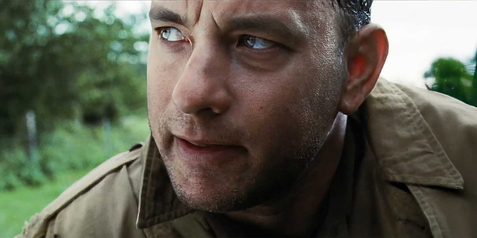 Tom Hanks como capitão Miller no resgate do soldado Ryan