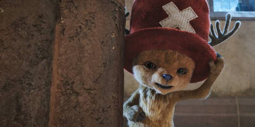 Tony Tony Chopper smiling shily in One Piece: Into the Grand Line