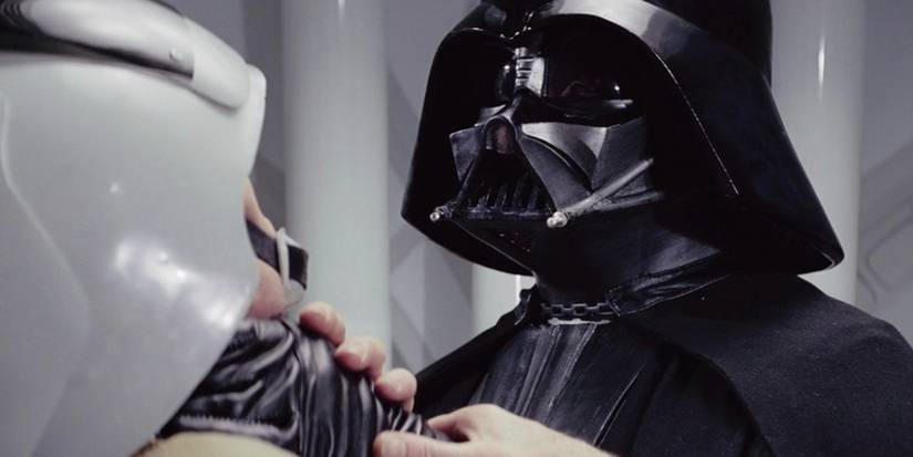 Vader choking a rebel in 'Star Wars Episode IV A New Hope'