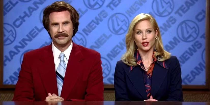 Will Ferrell and Christina Applegate in 'Anchorman: The Legend of Ron Burgundy'