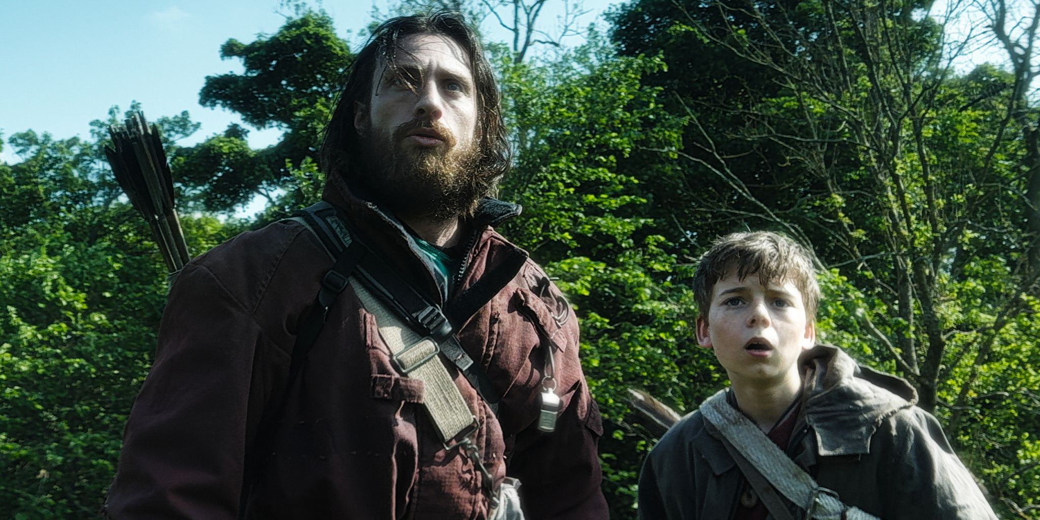 aaron taylor johnson and alfie williams as jamie and spike in 28 years later