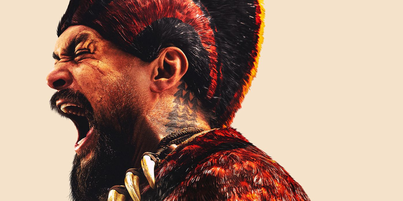 Jason Momoa yelling in 'Chief of War'