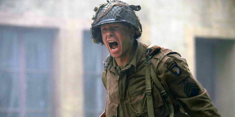 Донни Уолберг в роли солдата, кричащего в Band of Brothers.