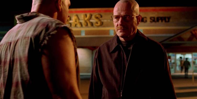 Walter White confronting someone in 'Breaking Bad's Season 2, Episode 10 "Over."