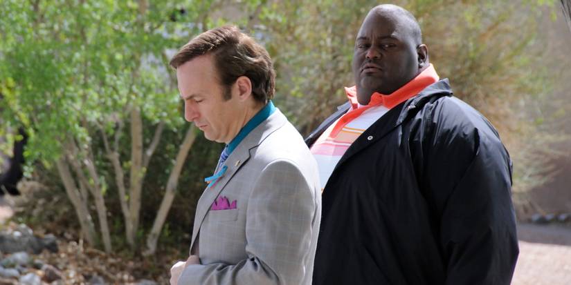 Saul Goodman (Bob Odenkirk) and Huell Babineaux (Lavell Crawford) on 'Breaking Bad.'