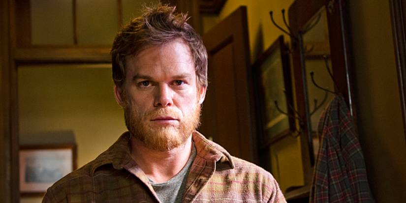 Dexter looking despondent as a bearded lumberjack in Remember the Monsters (2013)