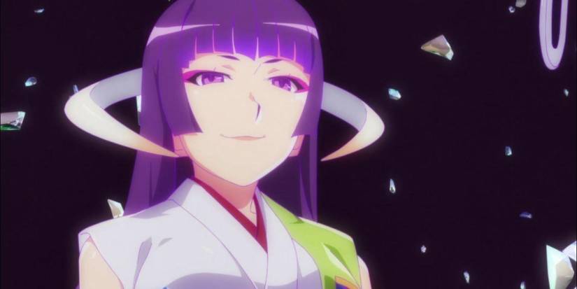 Featherine Augustus Aurora smirking in Umineko When They Cry