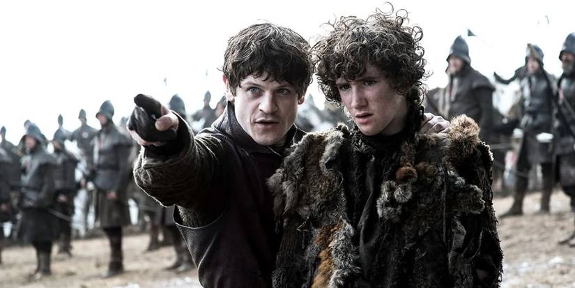 Ramsay Bolton and Rickon Stark at the beginning of the Battle of the Bastards in 'Game of Thrones'