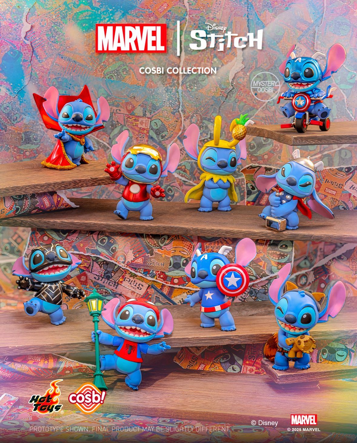 【超レア】フルコンプ日本未発売 Marvel Stitch Collection TOPTOY Marvel Stitch COSBI Collection Plush Series Blind Box