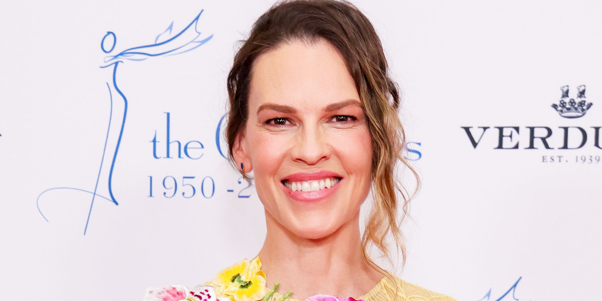 hilary swank on the red carpet