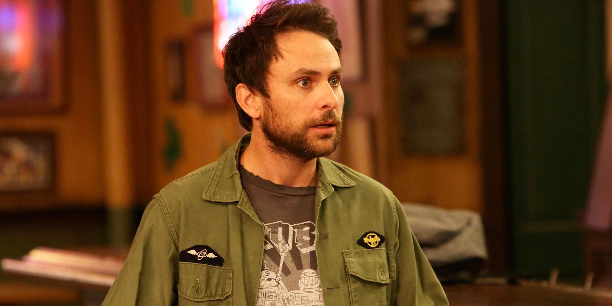 Charlie Day's Charlie Kelly looking confused in It's Always Sunny in Philadelphia's 
