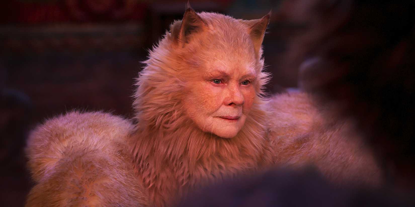 Actor Judi Dench as Old Deuteronomy in Cats.
