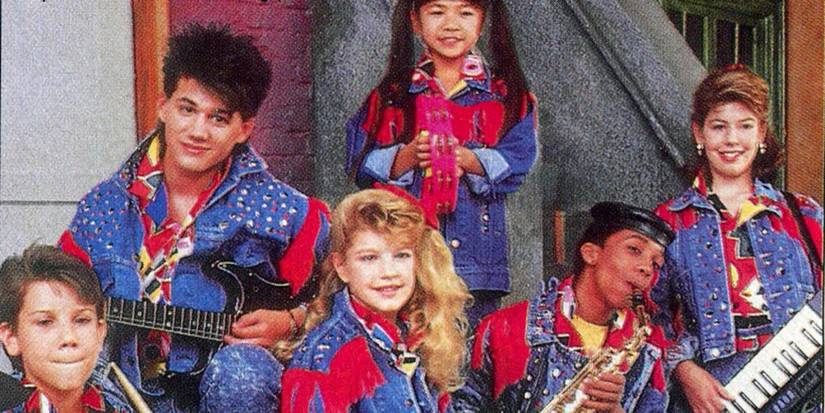 Ryan Lambert, Richard Shoff, Stacey 'Fergie' Ferguson, Connie Lew, Rahsaan Patterson and Renee Sandstrom on Kids Incorporated.