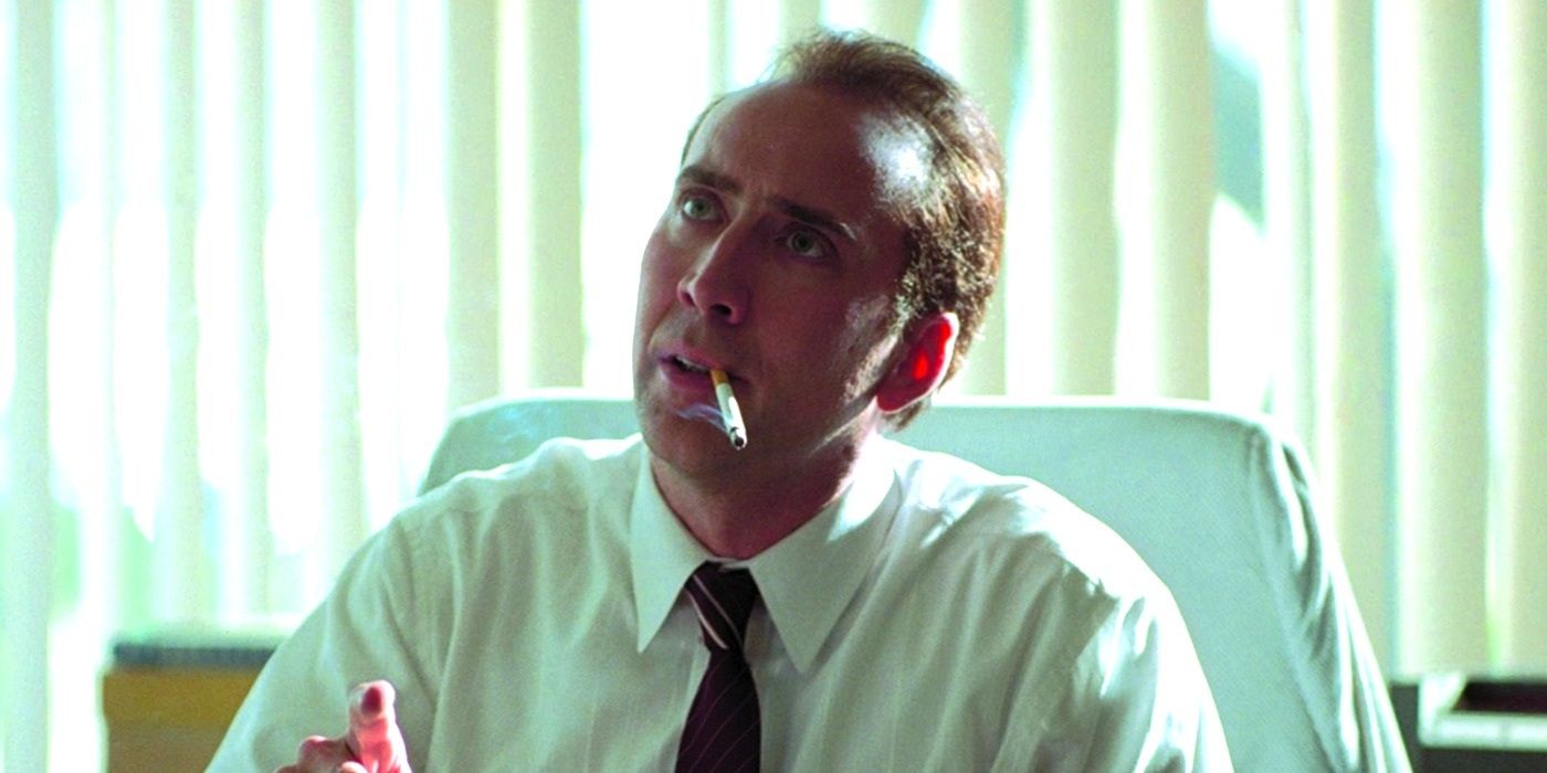 does nicolas cage smoke cigarettes Editorial Stock Photo - Stock Image Nic wanted to try something