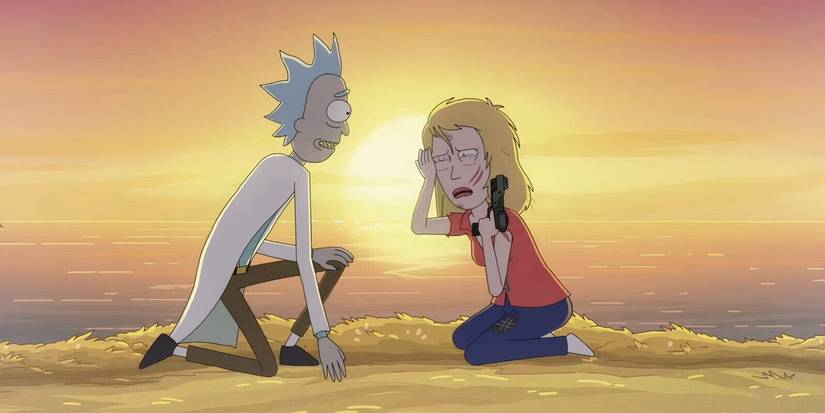 Rick menghibur Beth di final 'Rick and Morty' Musim 8.