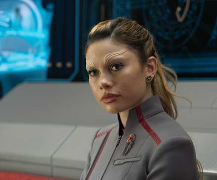 Bella Shepard in season 1, episode 1 of Star Trek: Starfleet Academy streaming on Paramount+. Photo Credit: Brooke Palmer/Paramount+