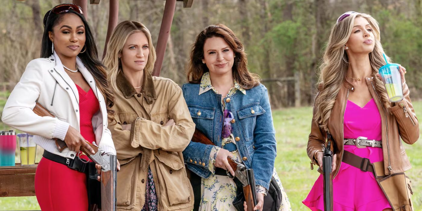 the-hunting-wives-brittany-snow-sophie-women-shotguns 'The Hunting Wives' Season 3 Is Netflix's Best Chance To Reinvent Its Streaming Formula