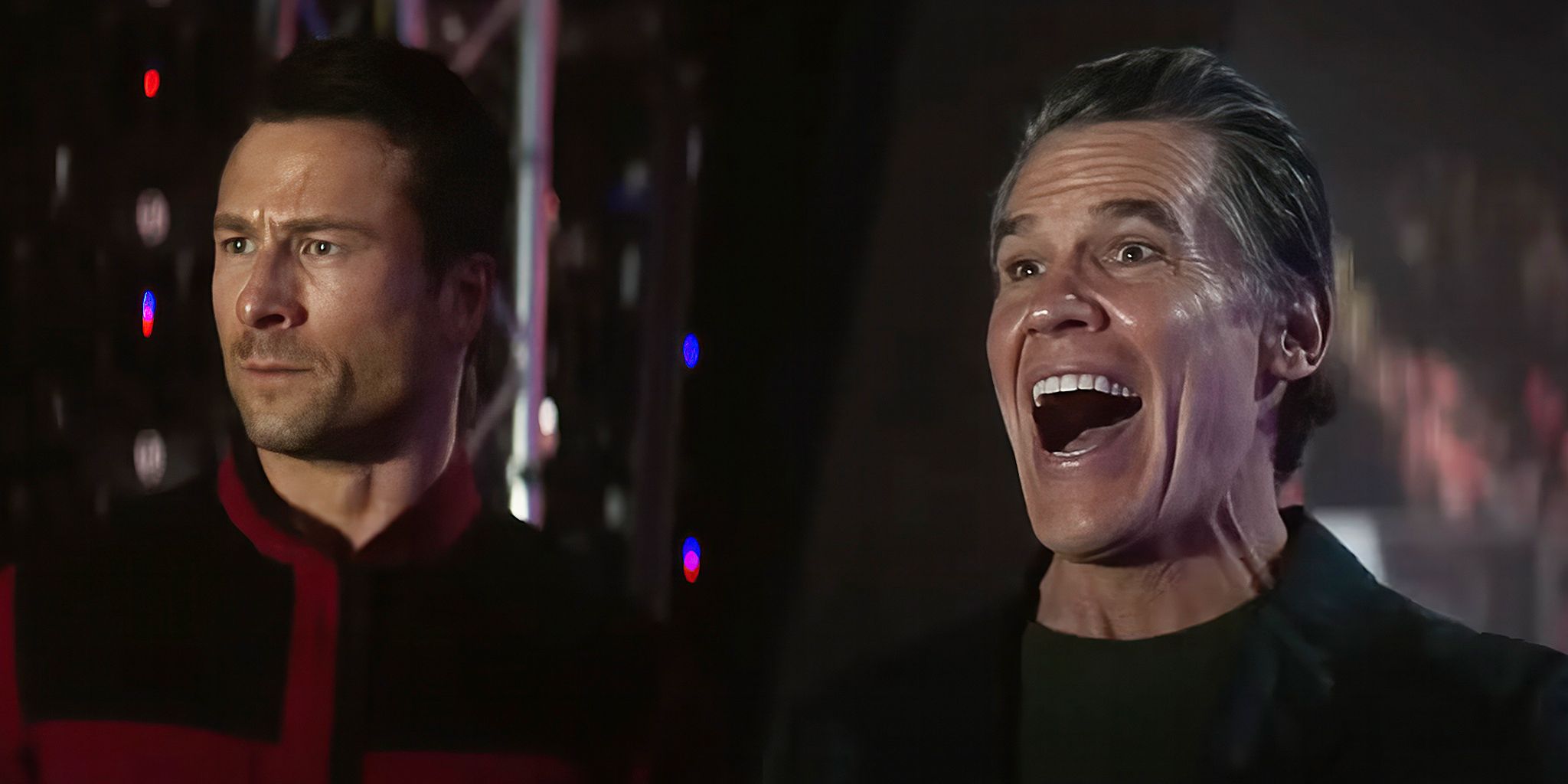 Glen Powell e Josh Brolin em 'O Exterminador do Futuro'