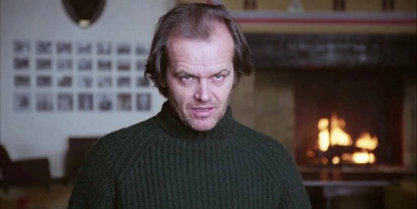 Jack Nicholson looking intense and staring in The Shining (1980)