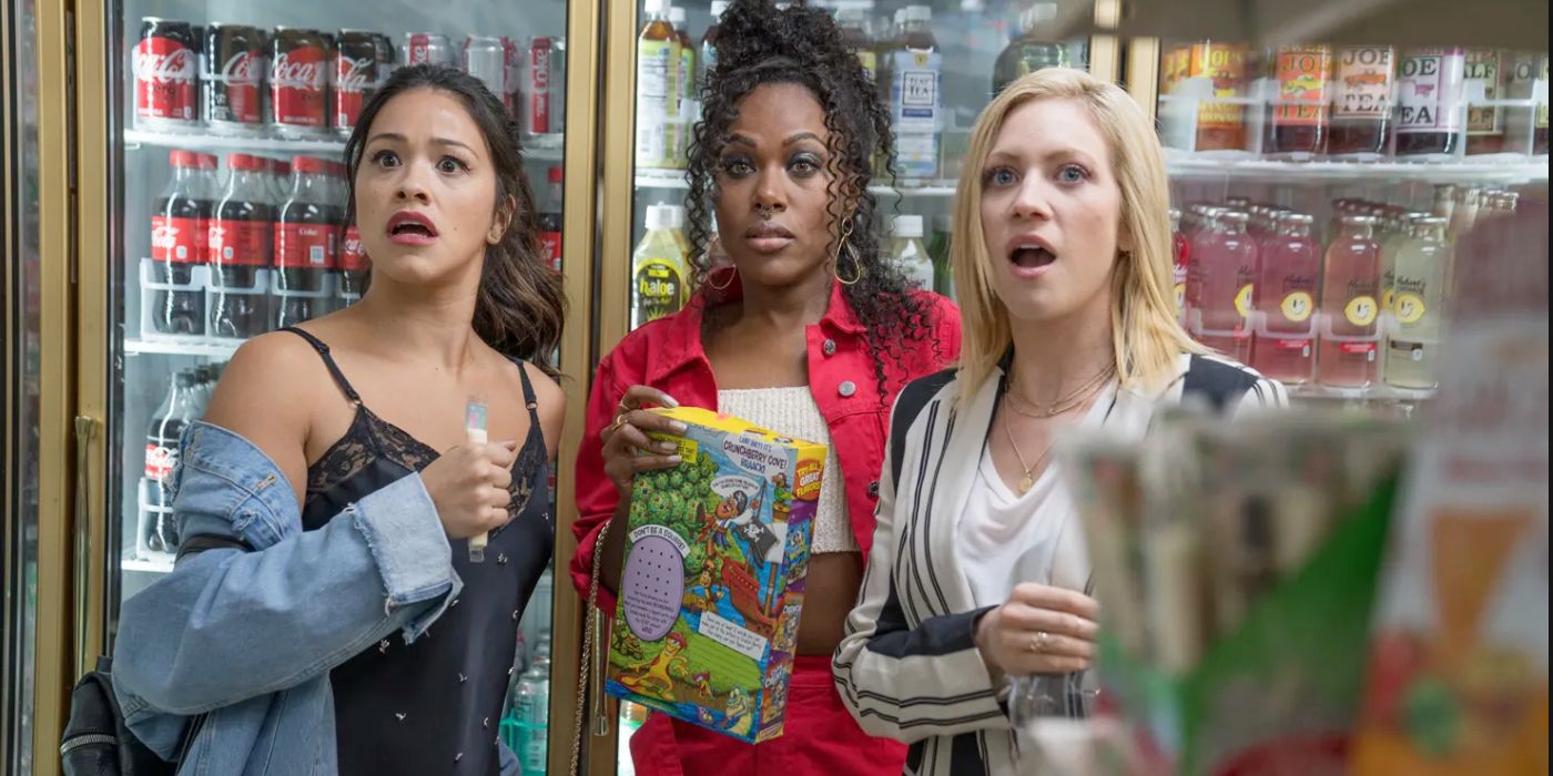 The main trio getting ready to argue at a bodega in 'Someone Great.'