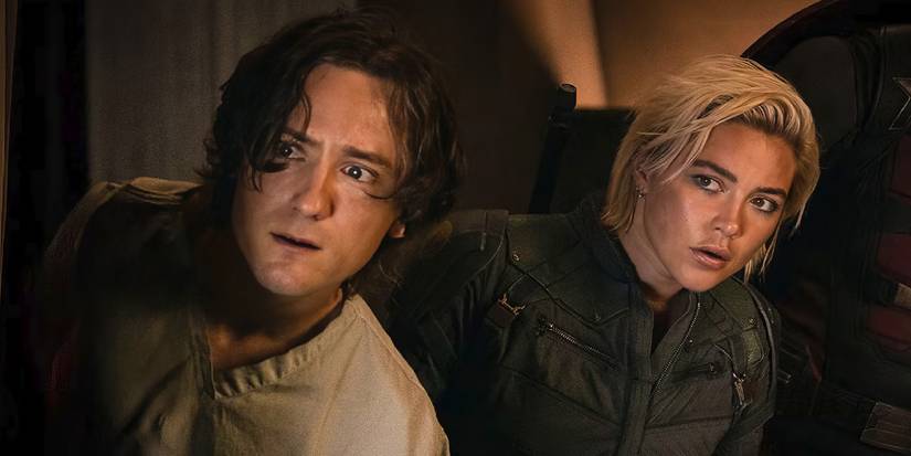 Bob and Yelena peeking from behind a wall in Thunderbolts*