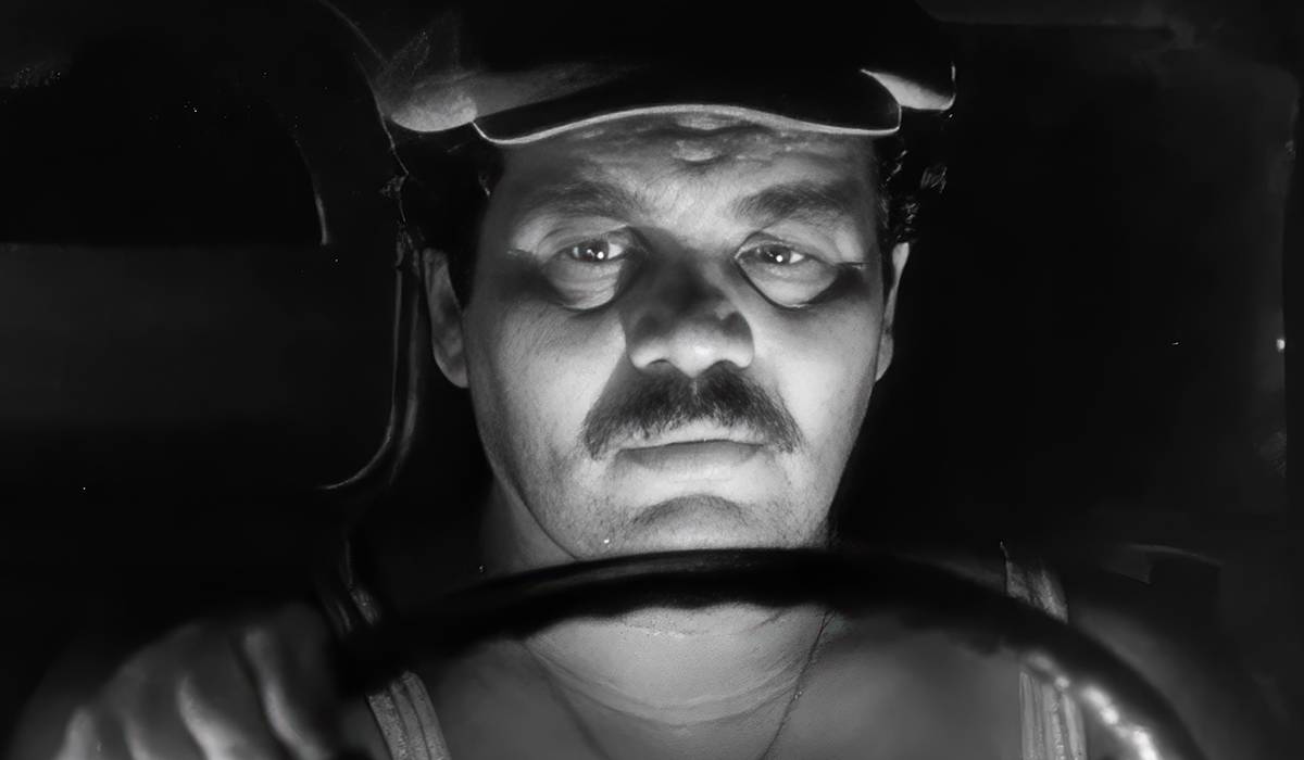 Detailed scene from the iconic truck driving thriller Wages of Fear