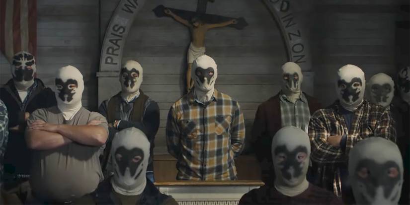 The Seventh Kavalry stand in a church in the pilot episode of 'Watchman.'