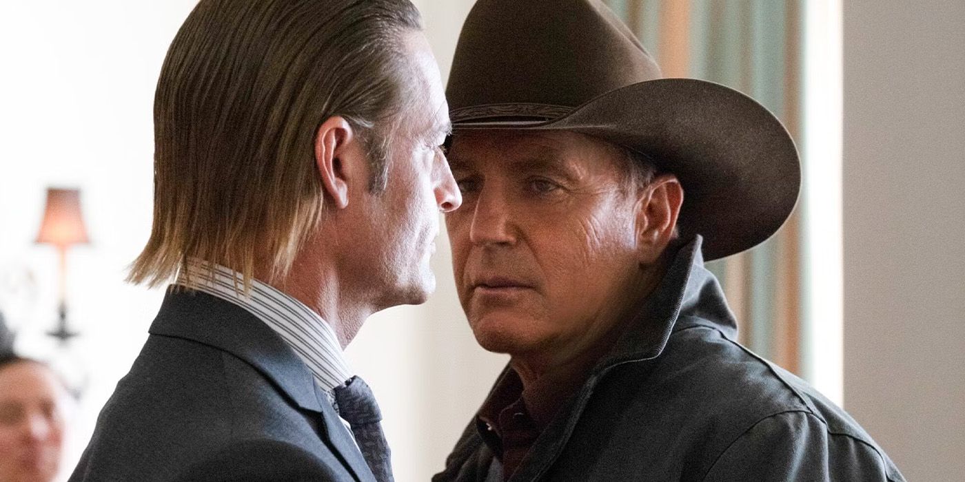 Roark Morris (Josh Holloway) confronts John Dutton (Kevin Costner) on 'Yellowstone'